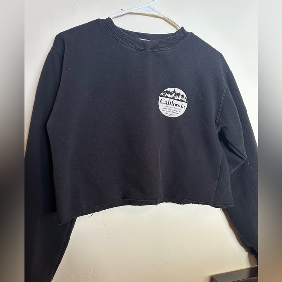 California Crop Crew Neck Sweatshirt - Picture 2 of 6